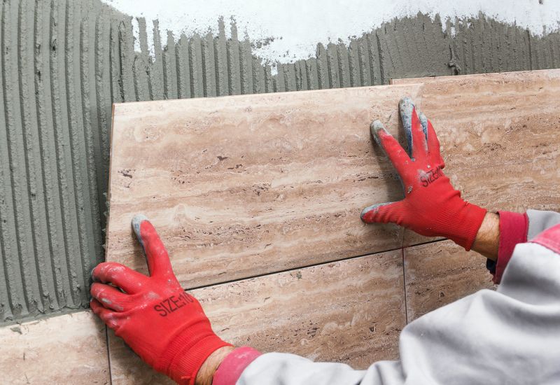 Large Wall Tile Installation