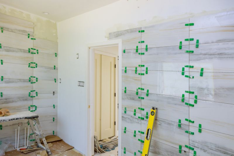 Large Wall Tile Installation