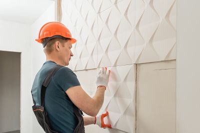 Large Wall Tile Installation